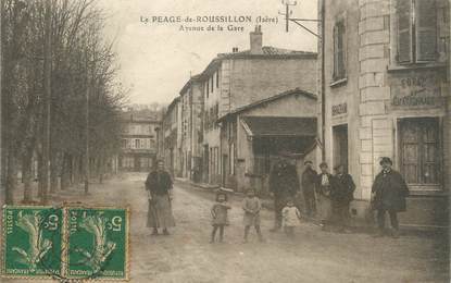 / CPA FRANCE 38 "Le  Péage du Roussillon, av de la gare "