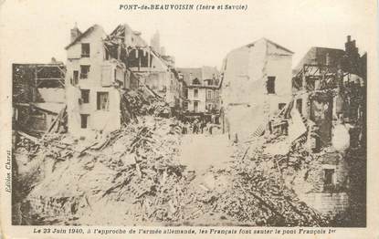 / CPA FRANCE 38 "Pont de Beauvoisin, le 23 juin 1940"