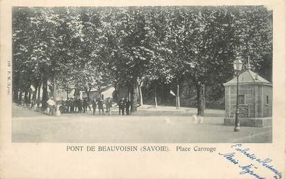 / CPA FRANCE 38 "Pont de Beauvoisin, Place Carouge "