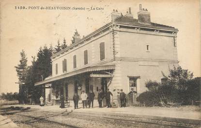 / CPA FRANCE 38 "Pont de Beauvoisin, la gare"