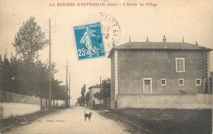 / CPA FRANCE 38 "La Rosière d'Estrablin, l'entrée du village"