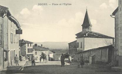 / CPA FRANCE 38 "Roche, place et l'église"