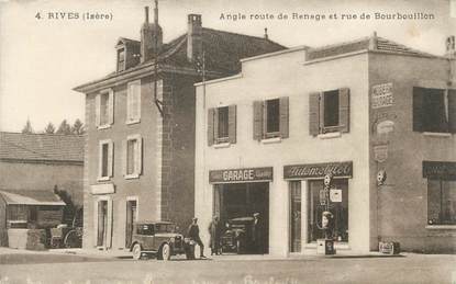 / CPA FRANCE 38 "Rives, angle route de Renage et rue de Bourbouillon"