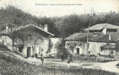 / CPA FRANCE 38 "Rives, chute et usine électrique de la Poype"