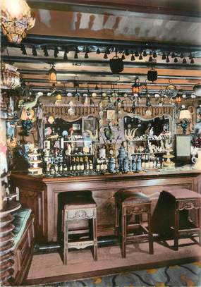 / CPSM FRANCE 78 "Bougival, hostellerie du Coq Hardy, le bar"