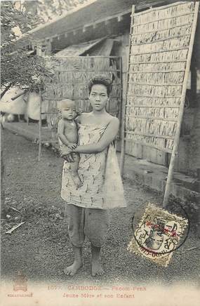 CPA CAMBODGE  / INDOCHINE / Phnom Penh, Jeune mère et enfant