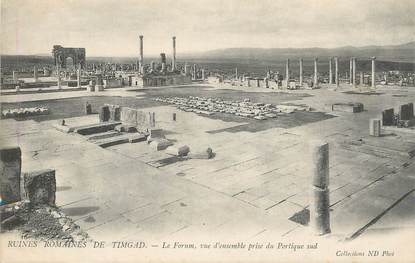 CPA ARCHEOLOGIE "Ruines romaines de Timgad, le Forum"