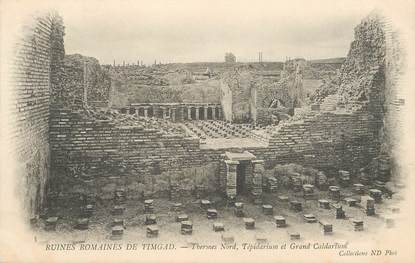 CPA ARCHEOLOGIE "Ruines romaines de Timgad, thermes"