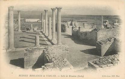 CPA ARCHEOLOGIE "Ruines romaines de Timgad, la salle de réunion"
