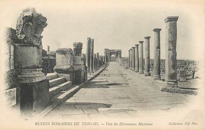 CPA ARCHEOLOGIE "Ruines romaines de Timgad "