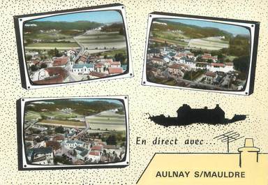 / CPSM FRANCE 78 "Aulnay sur Mauldre, centre ville et l'église "