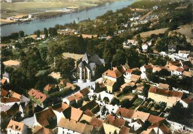 / CPSM FRANCE 78 "Evecquemont, vue générale aérienne et vallée de la Seine"