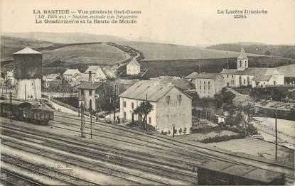 .CPA FRANCE 48 "La Bastide, la Gendarmerie et la Route de Mende, Gare"