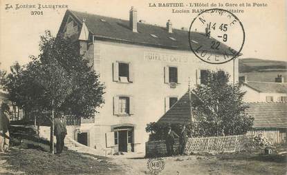 .CPA FRANCE 48 "La Bastide, l'Hôtel de la Gare et la Poste"