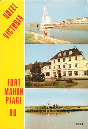 / CPSM FRANCE 80 "Fort Mahon Plage, hôtel Victoria"