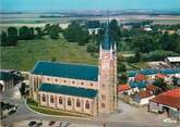 80 Somme / CPSM FRANCE 80 "Flesselles, vue aérienne, l'église"