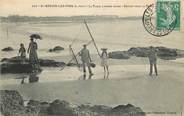 44 Loire Atlantique CPA FRANCE 44 "Saint Brévin les Pins, la Plage à marée basse, départ pour la pêche"