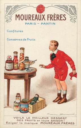 CPA PUBLICITE / Confiture et conserves de fruits MOUREAUX FRERES / France 93 Pantin