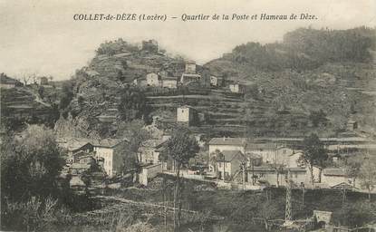 .CPA  FRANCE  48 "Collet de Déze, Quartier de la Poste et Hameau de Dèze"