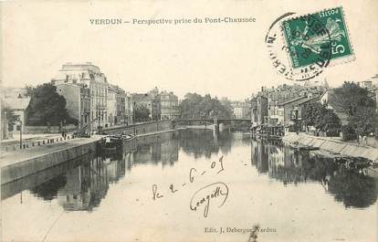 CPA FRANCE 55 "Verdun, perspective prise du Pont Chaussée"