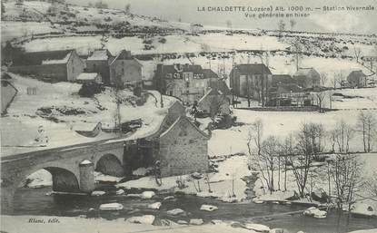 .CPA FRANCE 48 "La Chaldette, vue générale en hiver"