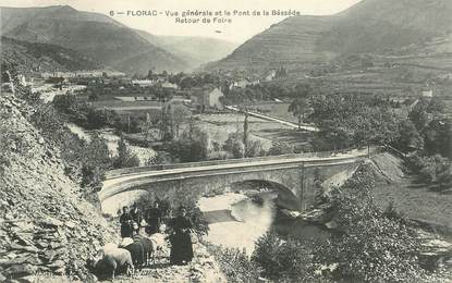 .CPA FRANCE  48 " Florac, Vue générale et Pont de la Bésséde"