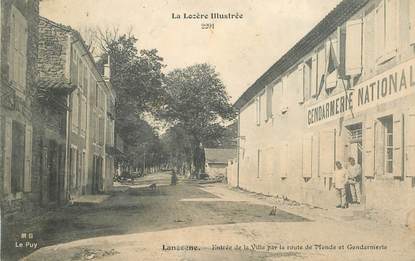 .CPA FRANCE  48 " Langogne, Entrée de la Ville et Gendarmerie"