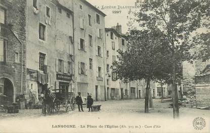 .CPA FRANCE  48 " Langogne, La Place de l'Eglise"