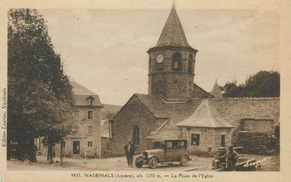 .CPA FRANCE  48 "Nasbinals, La Place de l'Eglise"