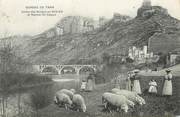 48 Lozere .CPA FRANCE  48 "Le Rozier, Sortie des Gorges, et Rocher de Capluc"