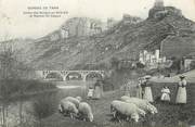 48 Lozere .CPA FRANCE  48 "Le Rozier, Sortie des Gorges, et Rocher de Capluc"