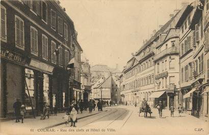 CPA FRANCE 68 "Colmar, rue des Clefs et hôtel de ville"