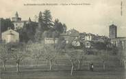 48 Lozere .CPA FRANCE  48 "St Etienne Vallée Française, l'Eglise, le Temple, le Château"