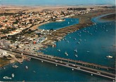 85 Vendee CPSM FRANCE 85 "L'Aiguillon, la Faute sur Mer, vue aérienne, le port"