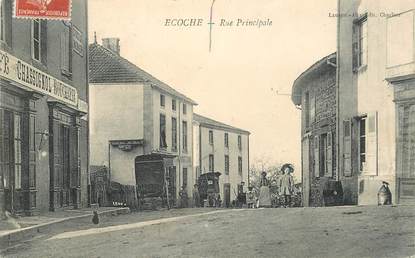 .CPA FRANCE 42 '"Ecoche, Rue principale"