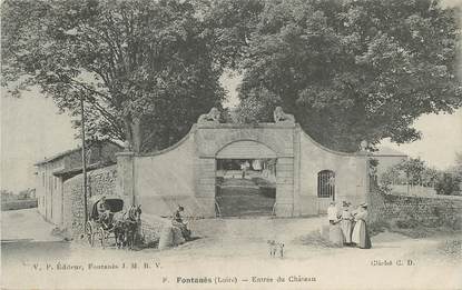 .CPA FRANCE 42 '"Fontanès, Entrée du Château"