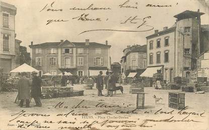 .CPA FRANCE 42 '"Feurs, Place Charles Dorian "