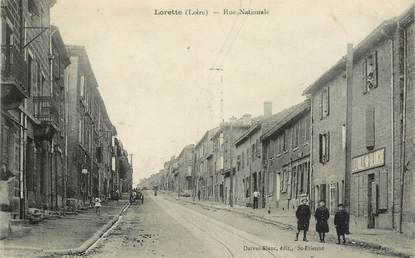 .CPA FRANCE 42 '"Lorette, Rue nationale"