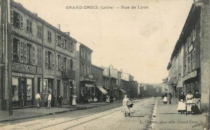 .CPA FRANCE 42 "Grand Croix, Rue de Lyon"