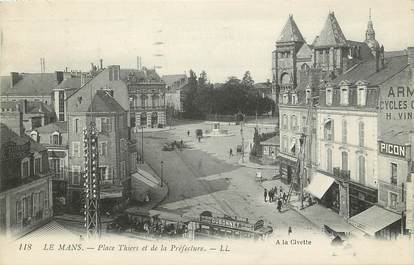 CPA FRANCE 72 "Le Mans, la place Thiers et la Préfecture"