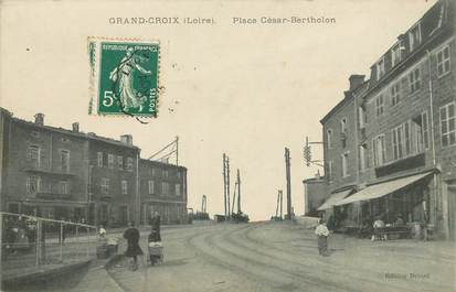 .CPA FRANCE 42 "Grand Croix,  Place César Bertholon "