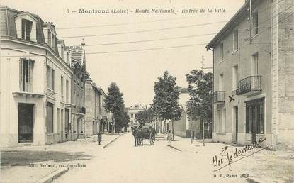 .CPA FRANCE 42 "Montrond les Bains, Route nationale entrée de la ville"