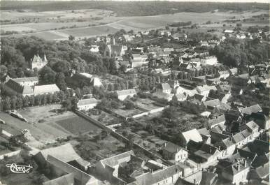 / CPSM FRANCE 89 "Champigny sur Yonne, vue aérienne sur l'Allée des Platanes"