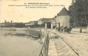 25 Doub CPA FRANCE 25 "Besançon historique, le Quai et la porte de Strasbourg, Tour de la Pelotte"