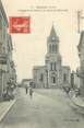 42 Loire .CPA FRANCE 42 "Pélussin, l'Eglise Notre Dame et la Route de Chavanay"