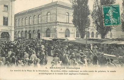 CPA FRANCE 25 "Besançon historique, le Marché de la Place de la Révolution"