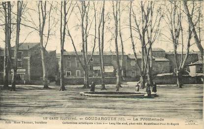 CPA FRANCE 30 "Goudargues, la Promenade"