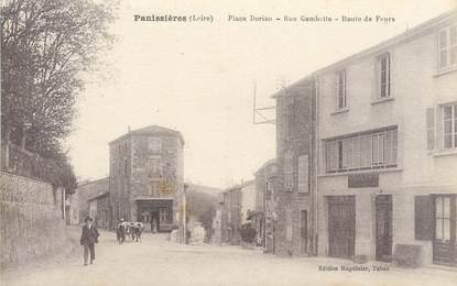 .CPA FRANCE 42 "Panissières, Place Dorian, rue Gambetta, Route de Feurs"