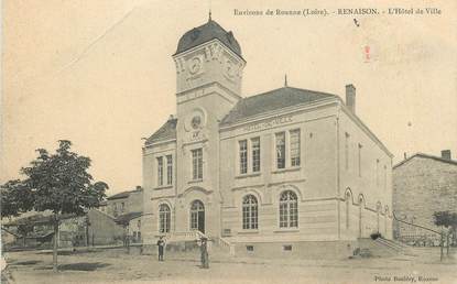 .CPA  FRANCE 42 "Renaison,  l'Hôtel de Ville"