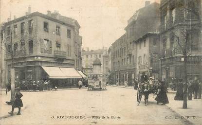 .CPA  FRANCE 42 "Rive de Gier, Place de la Boirie "